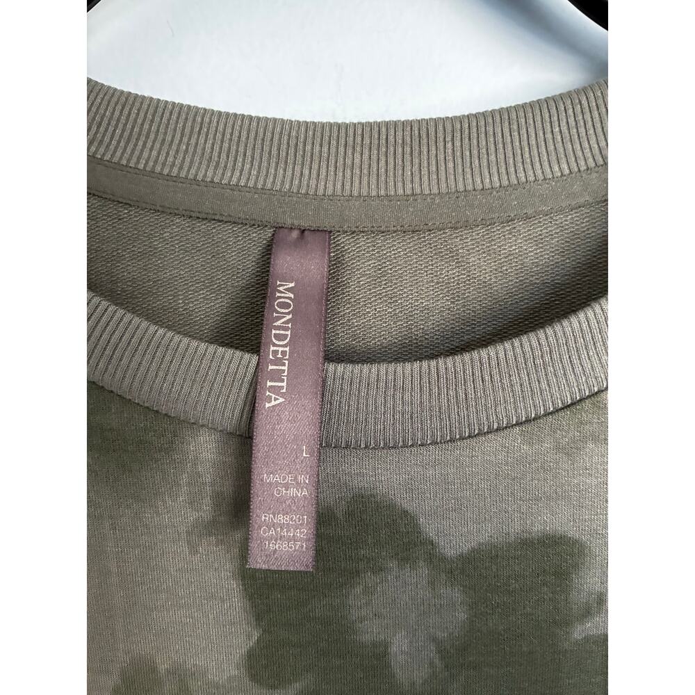 Mondetta Green Tie Dye Crewneck Sweatshirt Women’s L Soft Athleisure Pullover - Picture 2 of 8